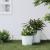 Jardinieră cu interior detașabil, alb, 15 / 15,3 L, PP ratan GartenMobel Dekor