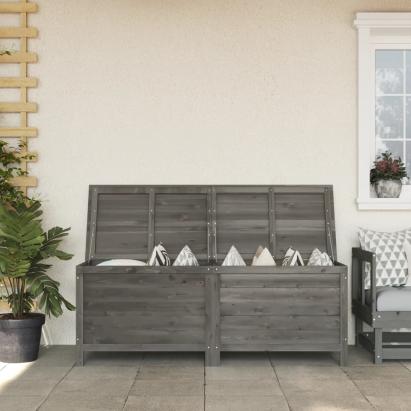 Ladă depozitare grădină antracit 150x50x56,5 cm lemn masiv brad GartenMobel Dekor