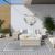 Covor de exterior, gri și alb, 100x200 cm, design reversibil GartenMobel Dekor