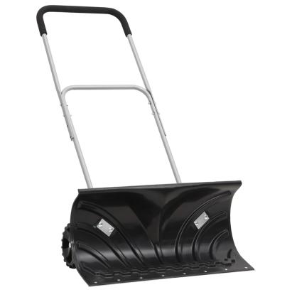 Lopată de zăpadă cu mâner extensibil negru 66 cm lamă din oțel GartenMobel Dekor