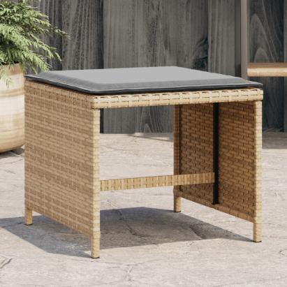 Scaune de grădină cu perne 4 buc. mix bej 41x41x36 cm poliratan GartenMobel Dekor