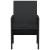 Set bistro cu perne, 3 piese, negru, poliratan GartenMobel Dekor
