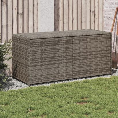 Ladă de depozitare pentru grădină, gri, 283 L, poliratan GartenMobel Dekor