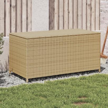 Ladă depozitare de grădină, bej combinat, 190 L, poliratan GartenMobel Dekor