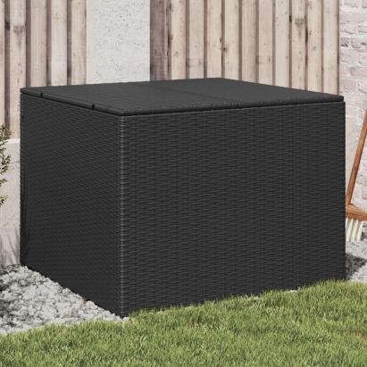 Ladă de depozitare pentru grădină, negru, 291 L, poliratan GartenMobel Dekor