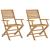 Scaune grădină pliante 2 buc 54,5x61,5x86,5cm lemn masiv acacia GartenMobel Dekor