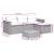 Set mobilier de grădină cu perne, 3 piese, negru, poliratan GartenMobel Dekor