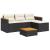 Set mobilier de grădină cu perne, 3 piese, negru, poliratan GartenMobel Dekor