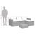 Set mobilier de grădină cu perne, 3 piese, negru, poliratan GartenMobel Dekor