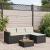 Set mobilier de grădină cu perne, 3 piese, negru, poliratan GartenMobel Dekor