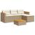 Set canapele de grădină, 3 piese, cu perne, bej, poliratan GartenMobel Dekor