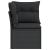 Canapea de colț cu pernă de grădină, negru, poliratan GartenMobel Dekor