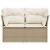 Canapea de grădină cu perne, 2 locuri, bej, poliratan GartenMobel Dekor