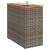 Masă laterală de grădină blat lemn gri 58x27,5x55 cm poliratan GartenMobel Dekor