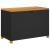 Ladă depozitare grădină negru 110x55x63cm lemn acacia poliratan GartenMobel Dekor