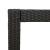 Masă laterală de grădină blat lemn negru 100x40x75 cm poliratan GartenMobel Dekor