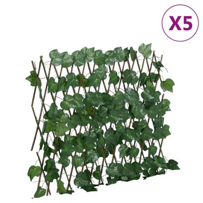 Spalier frunze struguri false extensibil 5 buc verde 190x60 cm GartenMobel Dekor