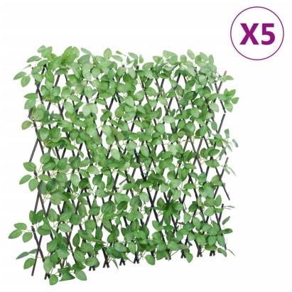  Spalier iederă artificială extensibil, 5 buc., verde, 180x65 cm GartenMobel Dekor