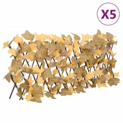 Spalier frunze arțar false extensibil 5 buc. oranj 180x30 cm GartenMobel Dekor