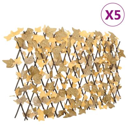 Spalier frunze arțar false extensibil 5 buc. oranj 180x60 cm GartenMobel Dekor