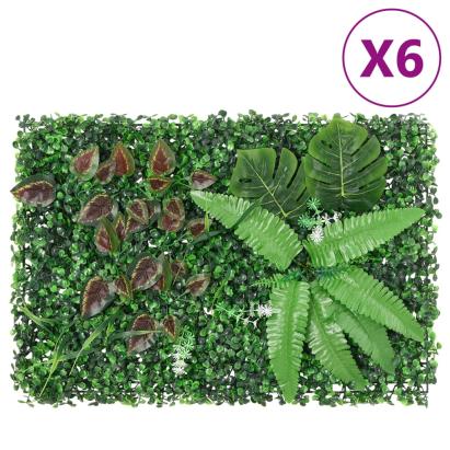 Gard din plante artificiale, 6 buc., verde, 40x60 cm GartenMobel Dekor