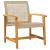 Set mobilier bistro, 3 piese, poliratan bej/lemn de acacia GartenMobel Dekor