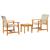 Set mobilier bistro, 3 piese, poliratan bej/lemn de acacia GartenMobel Dekor