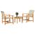 Set mobilier bistro, 3 piese, poliratan bej/lemn de acacia GartenMobel Dekor