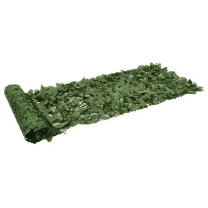 Paravan de balcon cu frunze verde închis, 200x75 cm GartenMobel Dekor