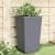 Jardiniere de grădină, 2 buc., gri, 32,5x32,5x57 cm, PP GartenMobel Dekor