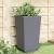 Jardiniere de grădină, 4 buc., gri, 32,5x32,5x57 cm, PP GartenMobel Dekor