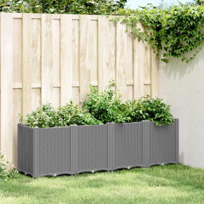 Jardinieră de grădină, gri deschis, 160x40x53 cm, PP GartenMobel Dekor