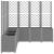 Jardinieră de grădină cu spalier gri deschis 160x160x140 cm PP GartenMobel Dekor