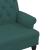 Banchetă cu spătar, verde închis, 120x62x75,5 cm, textil GartenMobel Dekor