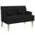 Banchetă cu perne, negru, 113x64,5x75,5 cm, textil GartenMobel Dekor