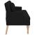 Banchetă cu perne, negru, 113x64,5x75,5 cm, textil GartenMobel Dekor