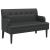 Banchetă cu spătar, negru, 112x65,5x75 cm, piele ecologică GartenMobel Dekor