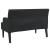 Banchetă cu spătar, negru, 112x65,5x75 cm, piele ecologică GartenMobel Dekor