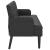Banchetă cu spătar, negru, 112x65,5x75 cm, piele ecologică GartenMobel Dekor