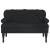 Banchetă cu spătar, negru, 119,5x64,5x75 cm, catifea GartenMobel Dekor