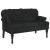 Banchetă cu spătar, negru, 119,5x64,5x75 cm, catifea GartenMobel Dekor