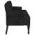 Banchetă cu spătar, negru, 119,5x64,5x75 cm, catifea GartenMobel Dekor