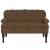 Banchetă cu spătar maro 119,5x64,5x75 cm piele întoarsă eco. GartenMobel Dekor