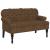 Banchetă cu spătar maro 119,5x64,5x75 cm piele întoarsă eco. GartenMobel Dekor