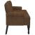 Banchetă cu spătar maro 119,5x64,5x75 cm piele întoarsă eco. GartenMobel Dekor