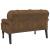 Banchetă cu spătar maro 119,5x64,5x75 cm piele întoarsă eco. GartenMobel Dekor