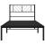 Cadru de pat din metal cu tăblie, negru, 100x200 cm GartenMobel Dekor