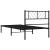 Cadru de pat din metal cu tăblie, negru, 100x200 cm GartenMobel Dekor