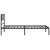 Cadru de pat din metal cu tăblie, negru, 100x200 cm GartenMobel Dekor