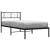 Cadru de pat din metal cu tăblie, negru, 100x200 cm GartenMobel Dekor